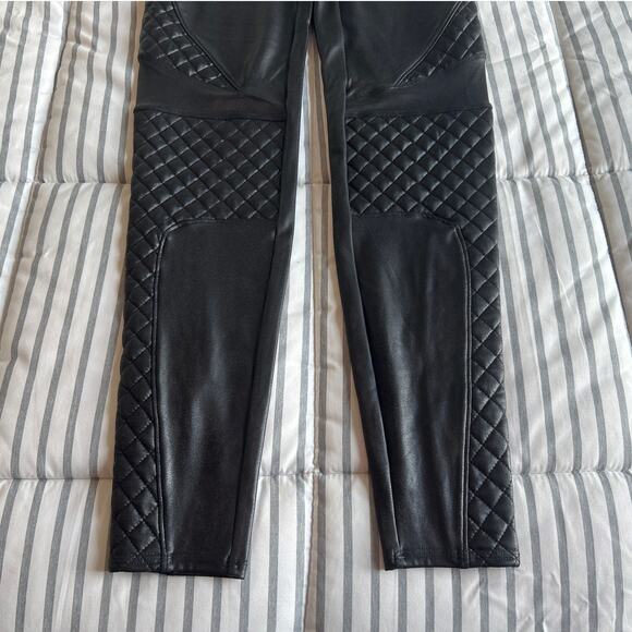 Spanx Faux Leather Moto Leggings – Black – Women’s Size Large - Picture 7 of 7
